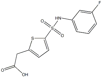 2-{5-[(3-fluorophenyl)sulfamoyl]thiophen-2-yl}acetic acid Struktur