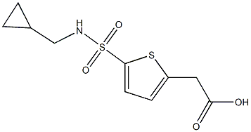 2-{5-[(cyclopropylmethyl)sulfamoyl]thiophen-2-yl}acetic acid Struktur