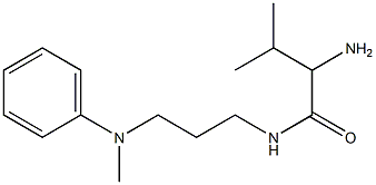 2-amino-3-methyl-N-{3-[methyl(phenyl)amino]propyl}butanamide Struktur