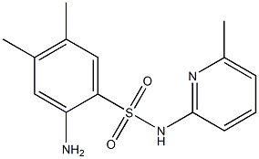 2-amino-4,5-dimethyl-N-(6-methylpyridin-2-yl)benzene-1-sulfonamide Struktur