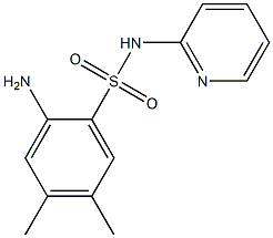 2-amino-4,5-dimethyl-N-(pyridin-2-yl)benzene-1-sulfonamide Struktur