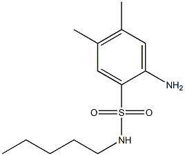 2-amino-4,5-dimethyl-N-pentylbenzene-1-sulfonamide Struktur