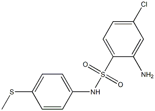 2-amino-4-chloro-N-[4-(methylsulfanyl)phenyl]benzene-1-sulfonamide Struktur