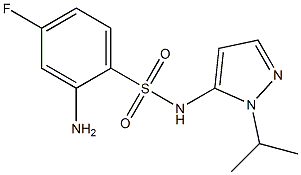 2-amino-4-fluoro-N-[1-(propan-2-yl)-1H-pyrazol-5-yl]benzene-1-sulfonamide Struktur