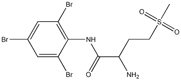 2-amino-4-methanesulfonyl-N-(2,4,6-tribromophenyl)butanamide Struktur