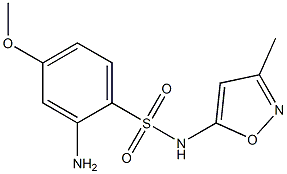 2-amino-4-methoxy-N-(3-methyl-1,2-oxazol-5-yl)benzene-1-sulfonamide Struktur