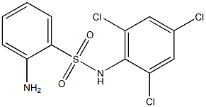 2-amino-N-(2,4,6-trichlorophenyl)benzene-1-sulfonamide Struktur