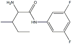 2-amino-N-(3,5-difluorophenyl)-3-methylpentanamide Struktur