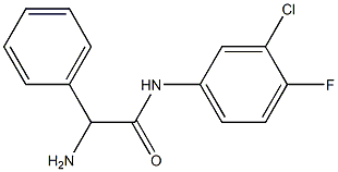 2-amino-N-(3-chloro-4-fluorophenyl)-2-phenylacetamide Struktur