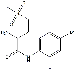 2-amino-N-(4-bromo-2-fluorophenyl)-4-methanesulfonylbutanamide Struktur