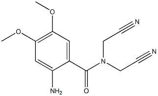 2-amino-N,N-bis(cyanomethyl)-4,5-dimethoxybenzamide Struktur