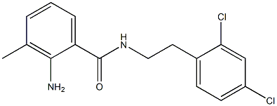 2-amino-N-[2-(2,4-dichlorophenyl)ethyl]-3-methylbenzamide Struktur