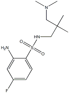 2-amino-N-{2-[(dimethylamino)methyl]-2-methylpropyl}-4-fluorobenzene-1-sulfonamide Struktur