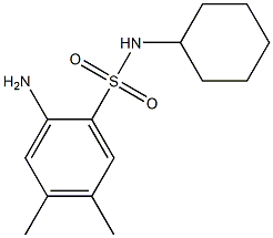 2-amino-N-cyclohexyl-4,5-dimethylbenzene-1-sulfonamide Struktur