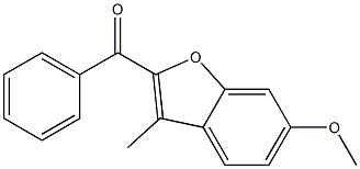 2-benzoyl-6-methoxy-3-methyl-1-benzofuran Struktur