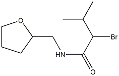 2-bromo-3-methyl-N-(tetrahydrofuran-2-ylmethyl)butanamide Struktur