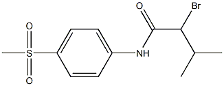 2-bromo-3-methyl-N-[4-(methylsulfonyl)phenyl]butanamide Struktur