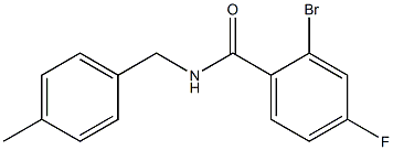 2-bromo-4-fluoro-N-(4-methylbenzyl)benzamide Struktur