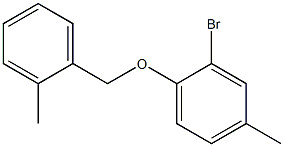 2-bromo-4-methyl-1-[(2-methylphenyl)methoxy]benzene Struktur