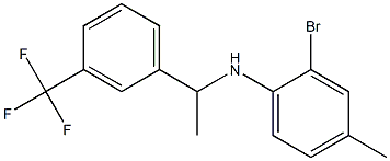 2-bromo-4-methyl-N-{1-[3-(trifluoromethyl)phenyl]ethyl}aniline Struktur