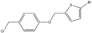 2-bromo-5-[4-(chloromethyl)phenoxymethyl]thiophene Struktur