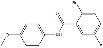 2-bromo-5-fluoro-N-(4-methoxyphenyl)benzamide Struktur