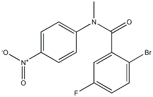 2-bromo-5-fluoro-N-methyl-N-(4-nitrophenyl)benzamide Struktur