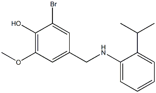 2-bromo-6-methoxy-4-({[2-(propan-2-yl)phenyl]amino}methyl)phenol Struktur