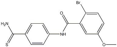 2-bromo-N-(4-carbamothioylphenyl)-5-methoxybenzamide Struktur