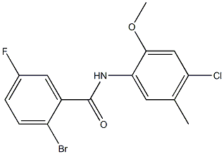 2-bromo-N-(4-chloro-2-methoxy-5-methylphenyl)-5-fluorobenzamide Struktur