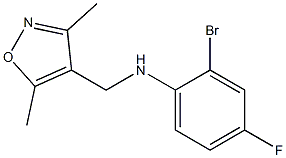 2-bromo-N-[(3,5-dimethyl-1,2-oxazol-4-yl)methyl]-4-fluoroaniline Struktur