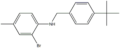 2-bromo-N-[(4-tert-butylphenyl)methyl]-4-methylaniline Struktur