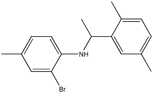 2-bromo-N-[1-(2,5-dimethylphenyl)ethyl]-4-methylaniline Struktur