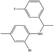 2-bromo-N-[1-(3-fluorophenyl)ethyl]-4-methylaniline Struktur