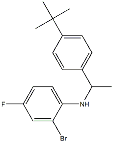 2-bromo-N-[1-(4-tert-butylphenyl)ethyl]-4-fluoroaniline Struktur