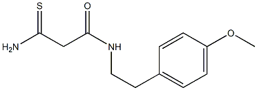 2-carbamothioyl-N-[2-(4-methoxyphenyl)ethyl]acetamide Struktur