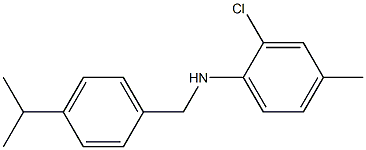 2-chloro-4-methyl-N-{[4-(propan-2-yl)phenyl]methyl}aniline Struktur