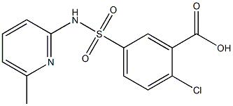 2-chloro-5-[(6-methylpyridin-2-yl)sulfamoyl]benzoic acid Struktur