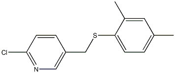 2-chloro-5-{[(2,4-dimethylphenyl)sulfanyl]methyl}pyridine Struktur