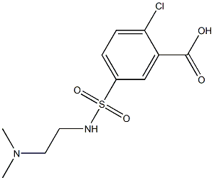 2-chloro-5-{[2-(dimethylamino)ethyl]sulfamoyl}benzoic acid Struktur