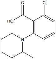 2-chloro-6-(2-methylpiperidin-1-yl)benzoic acid Struktur