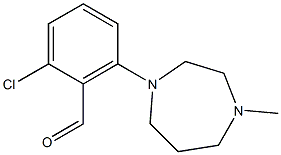 2-chloro-6-(4-methyl-1,4-diazepan-1-yl)benzaldehyde Struktur