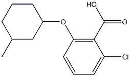 2-chloro-6-[(3-methylcyclohexyl)oxy]benzoic acid Struktur