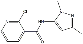 2-chloro-N-(1,3-dimethyl-1H-pyrazol-5-yl)pyridine-3-carboxamide Struktur