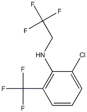 2-chloro-N-(2,2,2-trifluoroethyl)-6-(trifluoromethyl)aniline Struktur