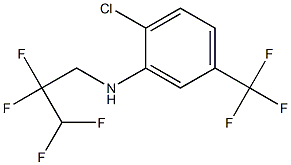 2-chloro-N-(2,2,3,3-tetrafluoropropyl)-5-(trifluoromethyl)aniline Struktur