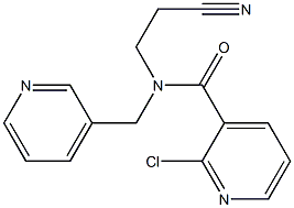 2-chloro-N-(2-cyanoethyl)-N-(pyridin-3-ylmethyl)pyridine-3-carboxamide Struktur