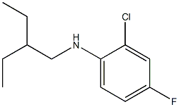 2-chloro-N-(2-ethylbutyl)-4-fluoroaniline Struktur