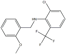 2-chloro-N-[(2-methoxyphenyl)methyl]-6-(trifluoromethyl)aniline Struktur