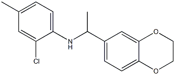 2-chloro-N-[1-(2,3-dihydro-1,4-benzodioxin-6-yl)ethyl]-4-methylaniline Struktur